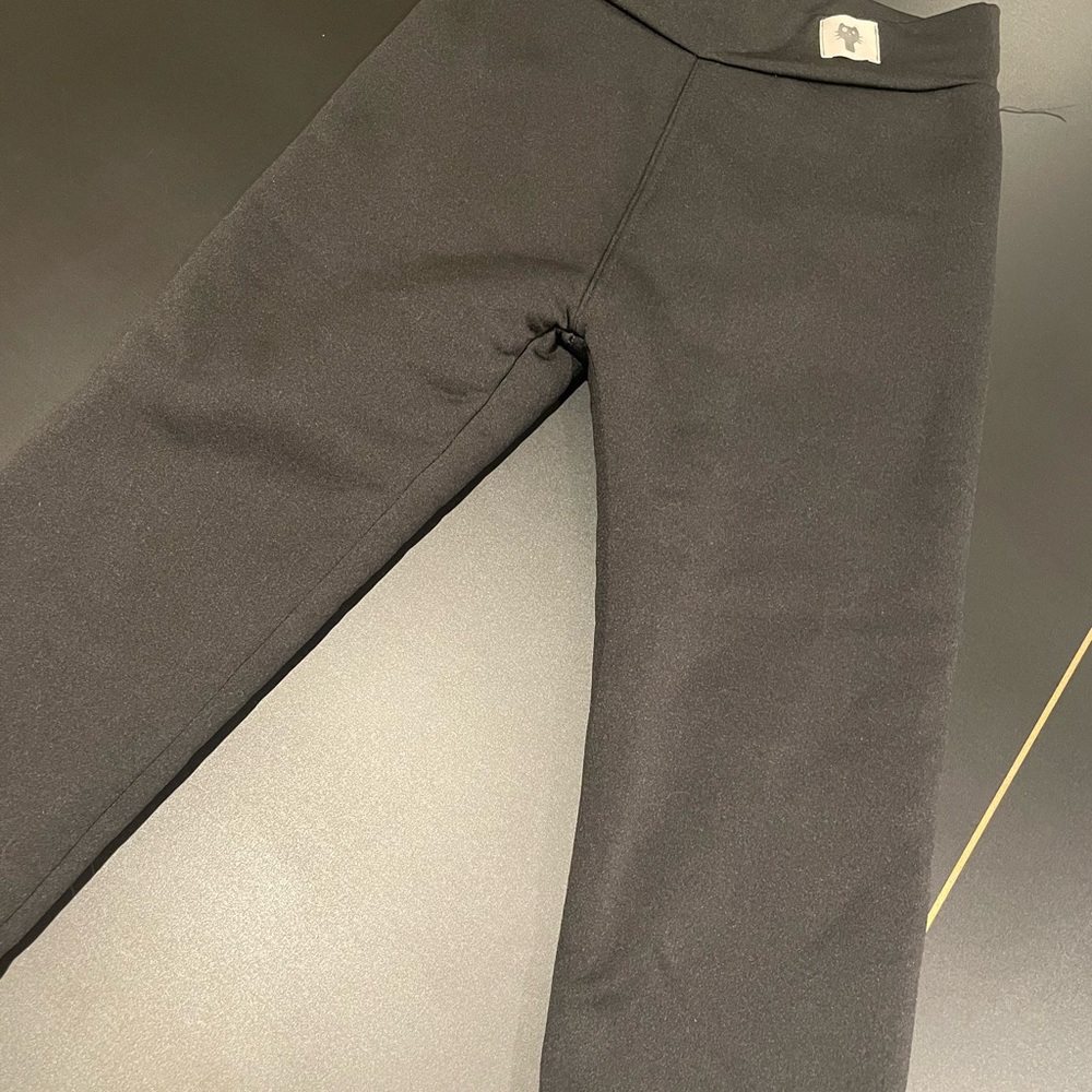 Classic Black Kids Fleece Lined Leggings